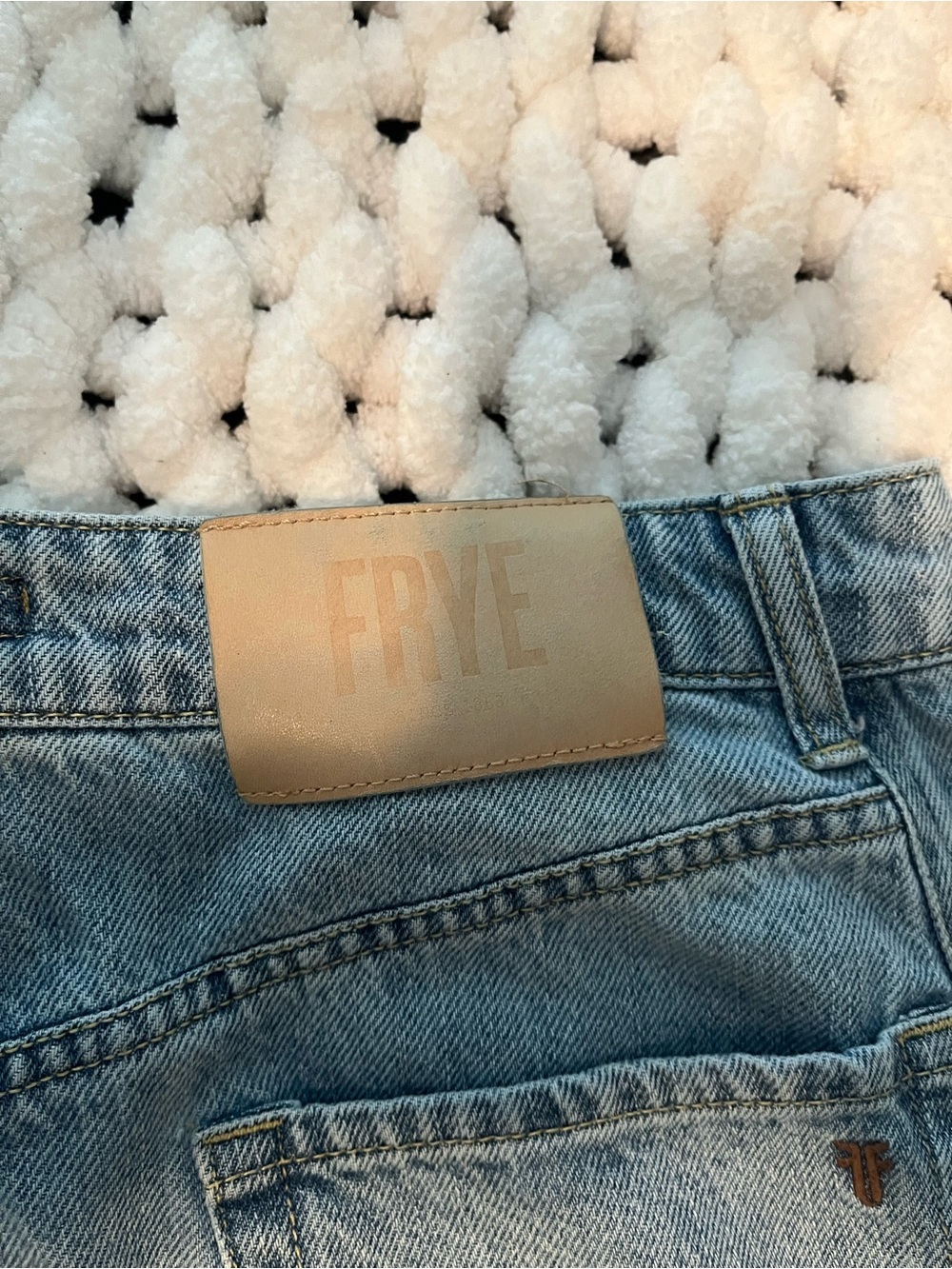 Frye Light Blue Straight Denim Skirt - Picture 3 of 4